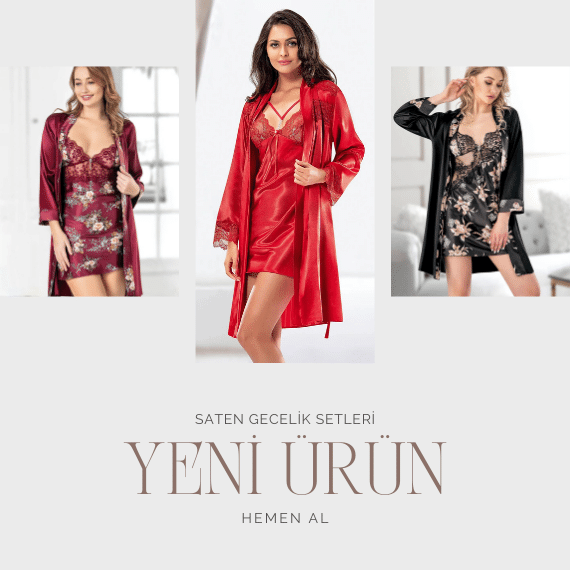 Saten gecelik
