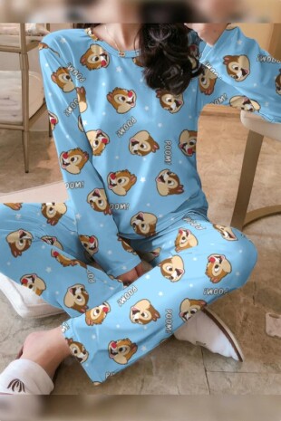Ardilla Free Trend Sweatshirt Pantolon Squirrel Poom Baskılı - Pembishomewear