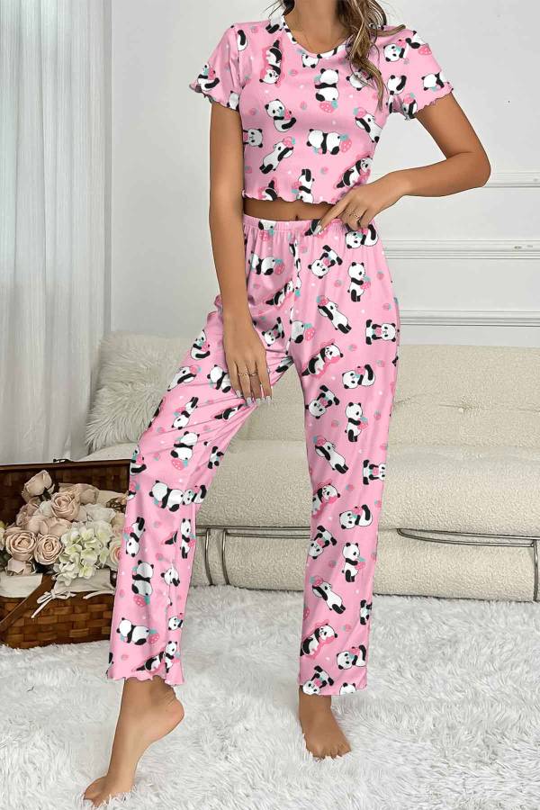 Lilyana Süpersoft Pijama Takım Panda 6431 - 1