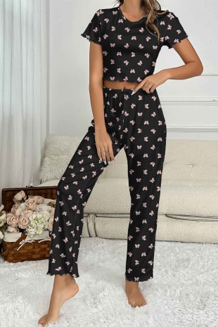 ÇeyizeDairHerşey - Lilyana Süpersoft Pijama Takım Robbin 6432