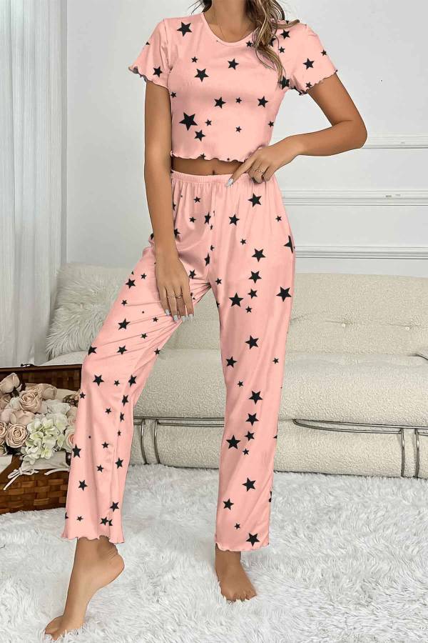 Lilyana Süpersoft Pijama Takım Stars 6433 - 1