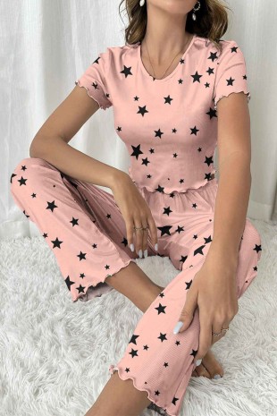 Lilyana Süpersoft Pijama Takım Stars 6433 - 2