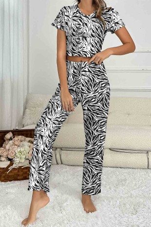 Lilyana Süpersoft Pijama Takım Tiger 6434 - 1