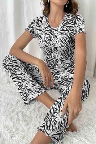 Lilyana Süpersoft Pijama Takım Tiger 6434 - ÇeyizeDairHerşey (1)