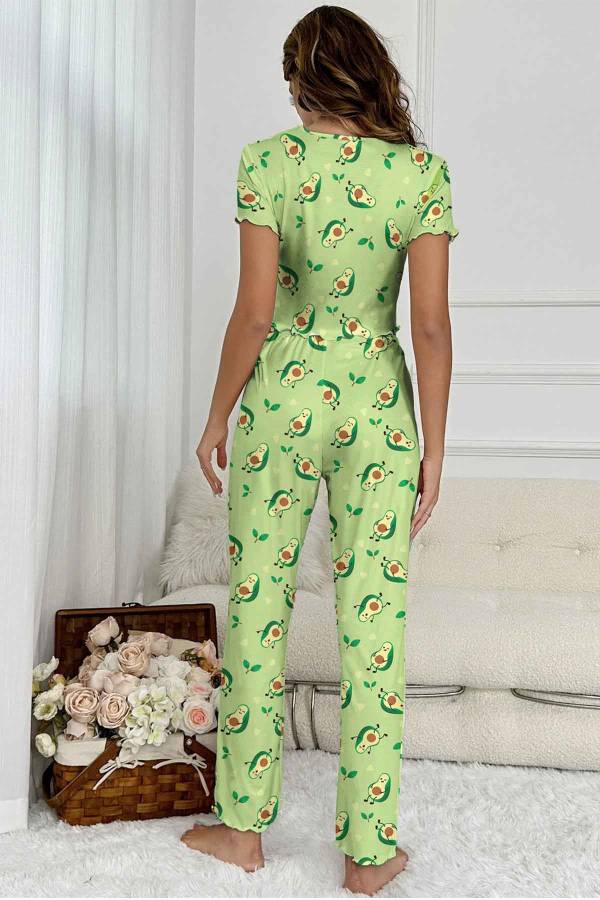 Lilyana Süpersoft Pijama Takım Avocado 6425 - 3