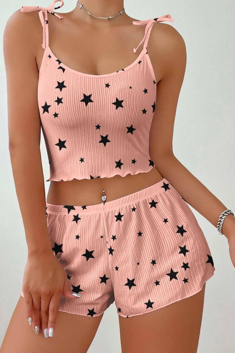 ÇeyizeDairHerşey - Stars Süpersoft Şort Takım Star 6443