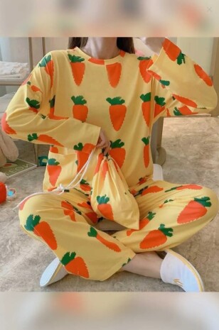  New Carrot Süpersoft Pijama Takım - Pembishomewear