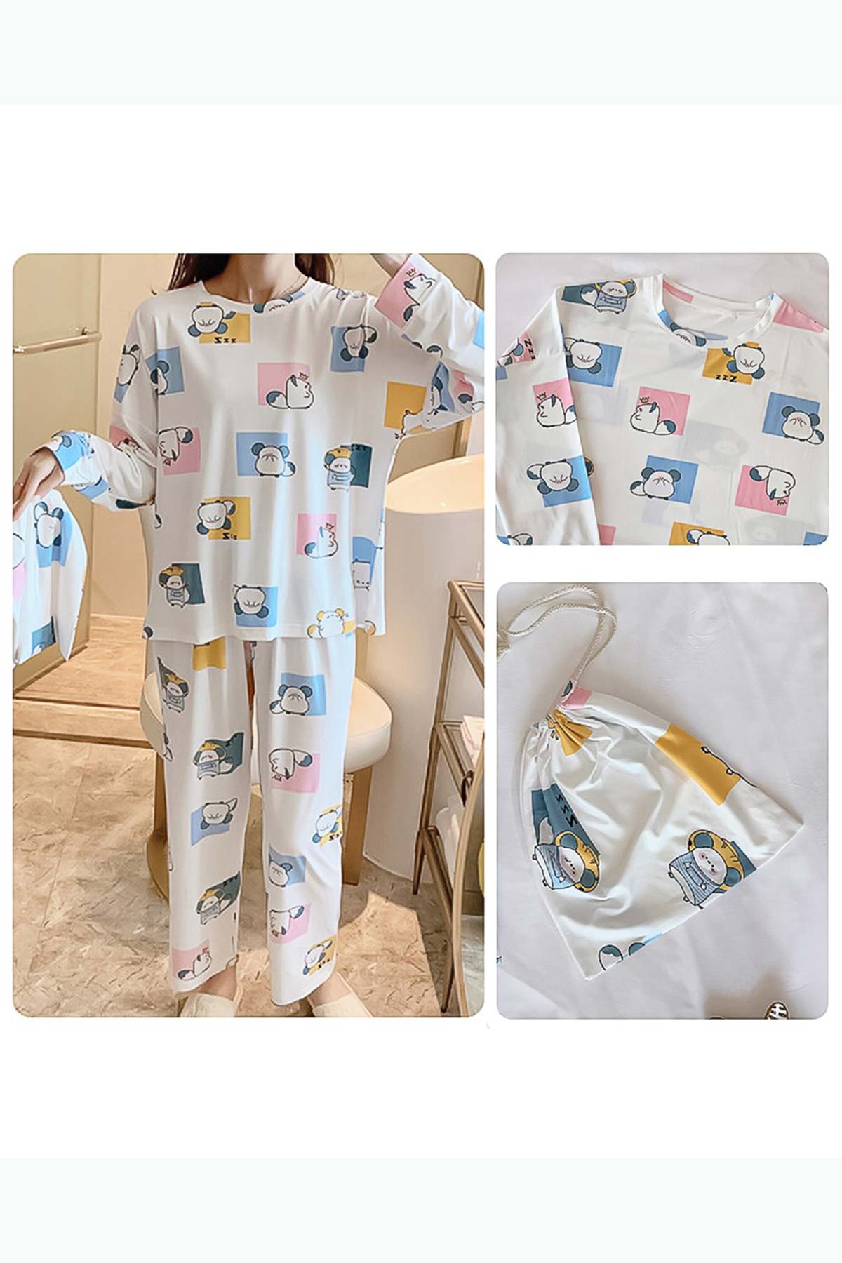 ÇeyizeDairHerşey - Princess uzun kollu penye genç pijama takımı 6231 (1)